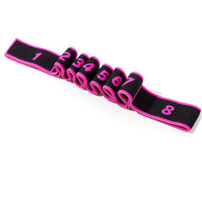 Adjustable Resistance Band with 8 Segments for Yoga and Workouts