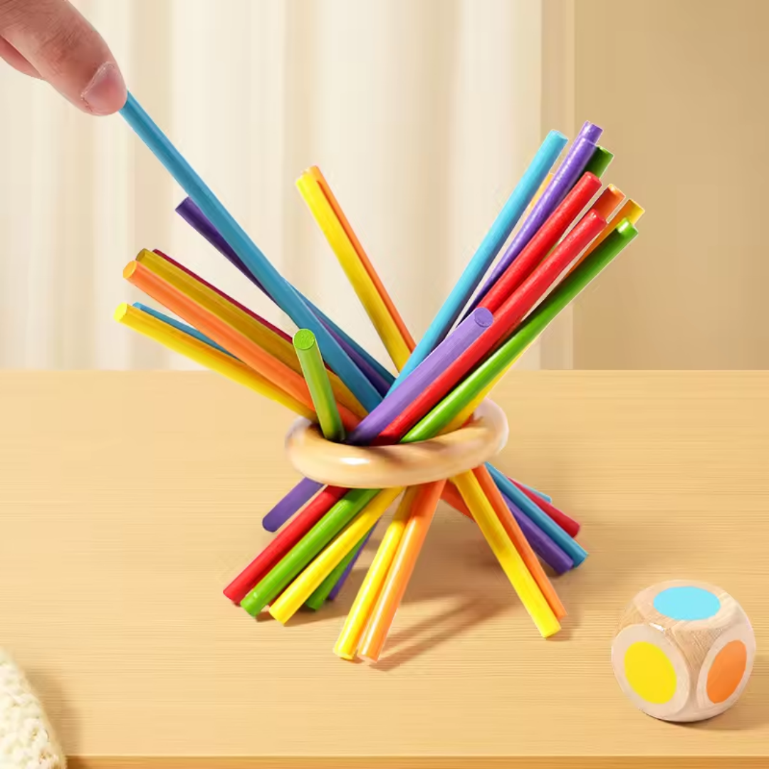 Wooden Stacking Tower Game – Builds Fine Motor Skills, Ages 3+