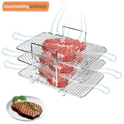 3-Tier Air Fryer Rack for Even Cooking