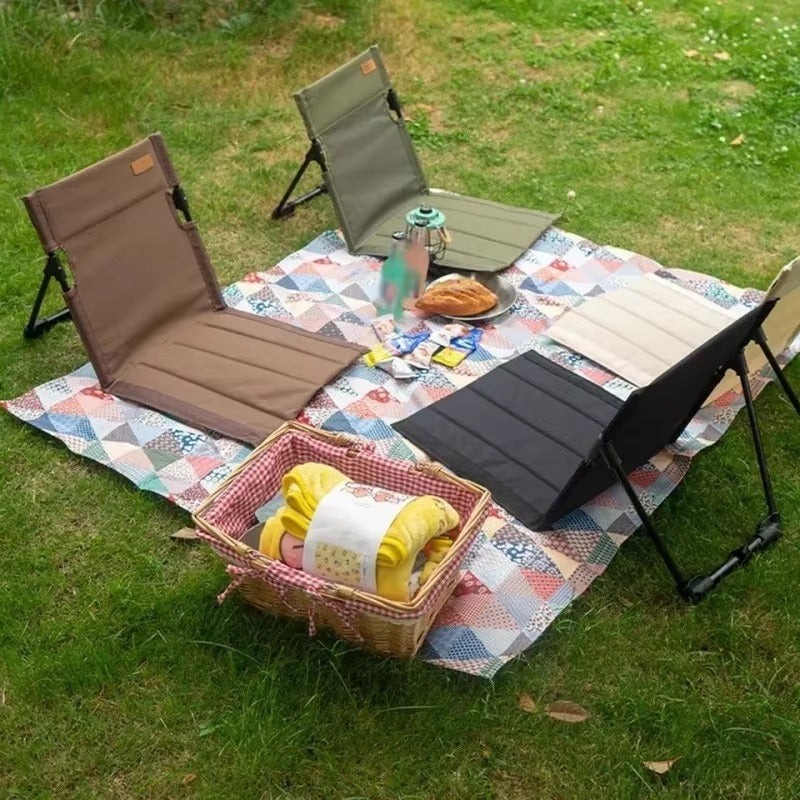 Folding Floor Chair with Backrest – for Camping & Picnics