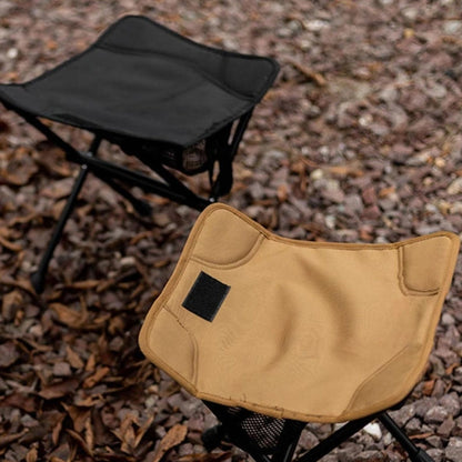 Folding Camping Stool – Portable Outdoor Seat with Mesh Storage Tray