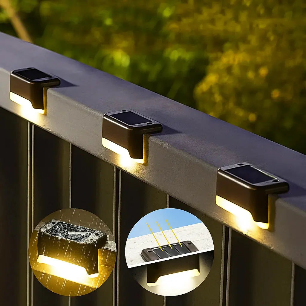 Set of 4 Solar Patio Lights – Weatherproof Outdoor Lighting