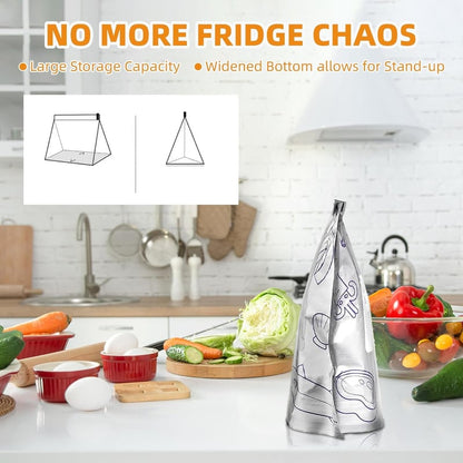 Aluminum Foil Food Storage Bags – Reusable Up to 200 Times