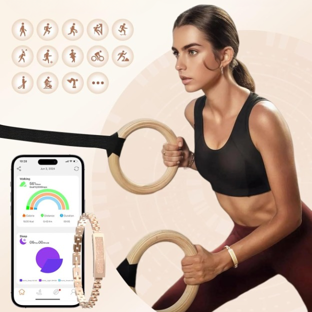 Smart Stainless Steel Chain Bracelet — A Fitness Tracker in a Jewelry Design