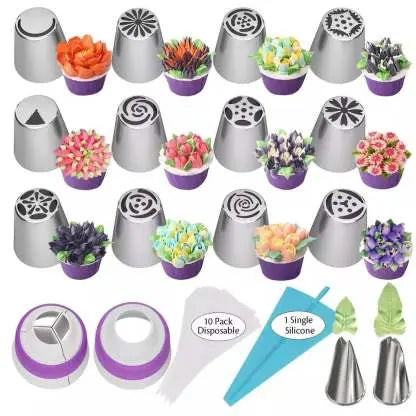 Flower Spritz Nozzle Set – Effortless Cake Decoration