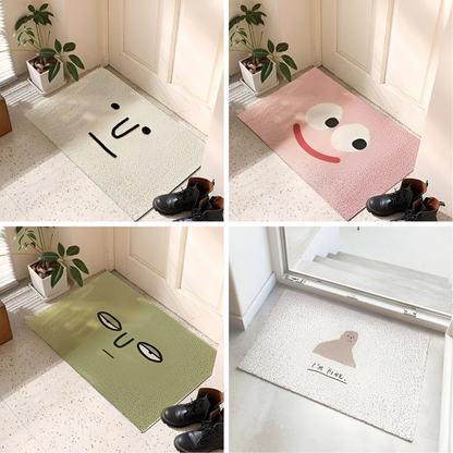 Smiley Doormat – Non-Slip PVC with Quick-Drying Surface