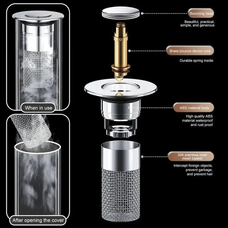 Stainless Steel Drain Strainer — The Solution to Hair Clogs in the Sink