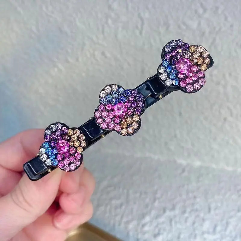 Braided Crystal Hair Clip – Shiny Hold for Any Occasion