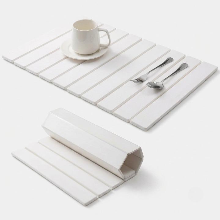 Diatomite Stone Drip Mat – Absorbent, Foldable, 40 × 30 cm, 3 Colors