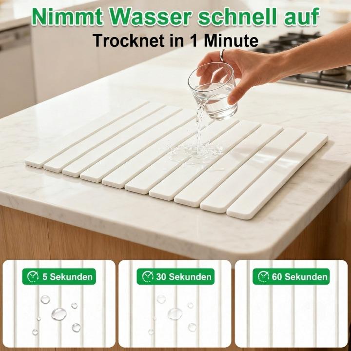 Diatomite Stone Drip Mat – Absorbent, Foldable, 40 × 30 cm, 3 Colors