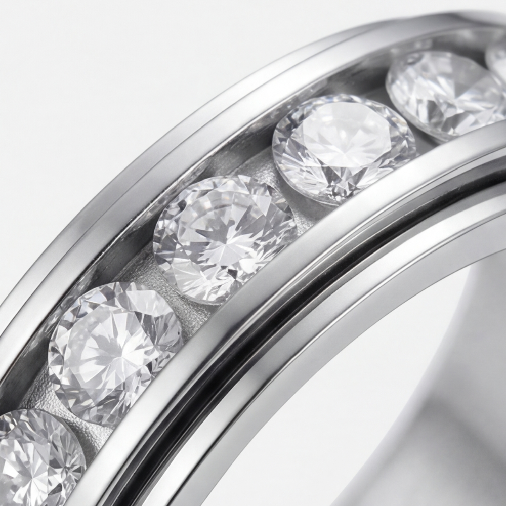Zirconia Swivel Ring with Rotating Band