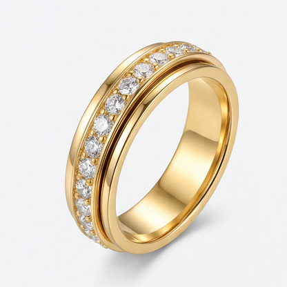 Zirconia Swivel Ring with Rotating Band