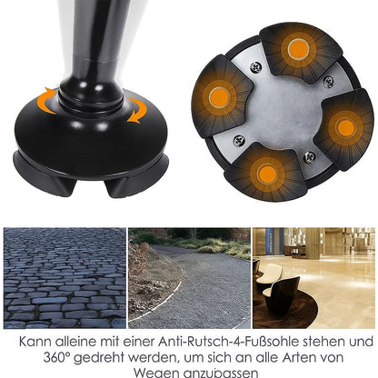 Folding Walking Cane with LED Light and Alarm