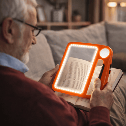 LED Reading Magnifier with 5× & 10× Zoom – USB-Rechargeable, 48 LEDs