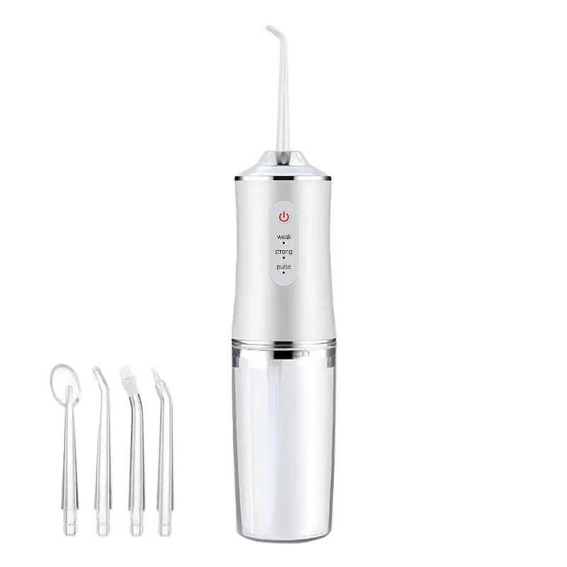 Portable Water Flosser with 4 Cleaning Heads