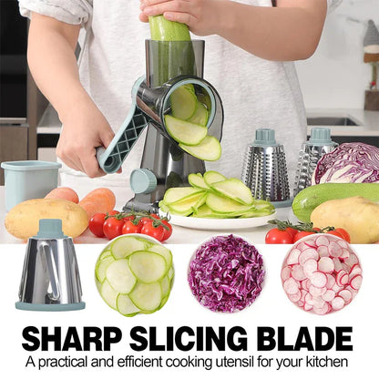 Rotary Grater with 3 Interchangeable Drums