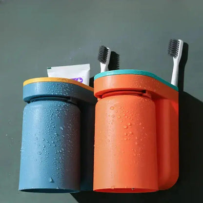 1+1 FREE | Adhesive Wall-Mounted Toothbrush Holder – Stress-Free, Tidy Storage