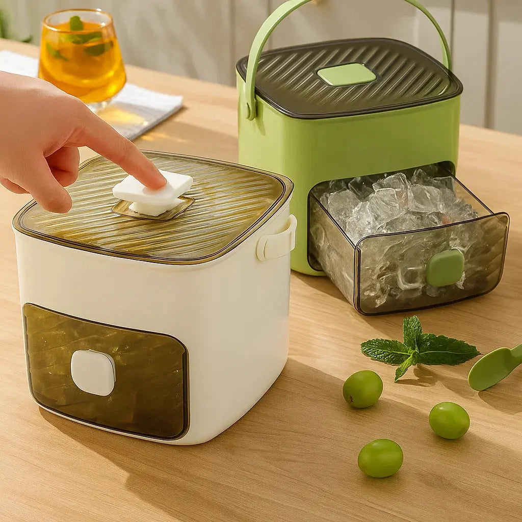 Ice Cube Tray with Push Function – 48 Cubes Without Spilling & With No Effort