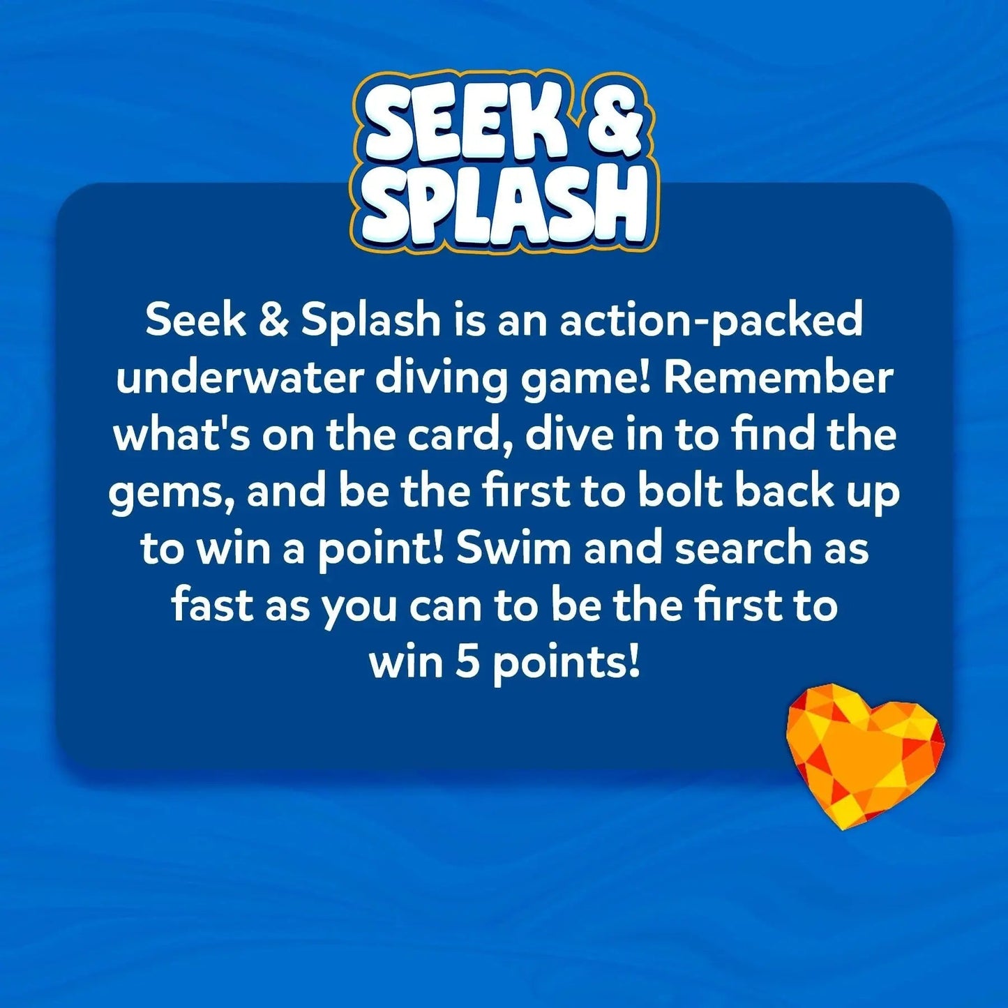Underwater Pool Treasure Hunt Game with Waterproof Gems and Maps