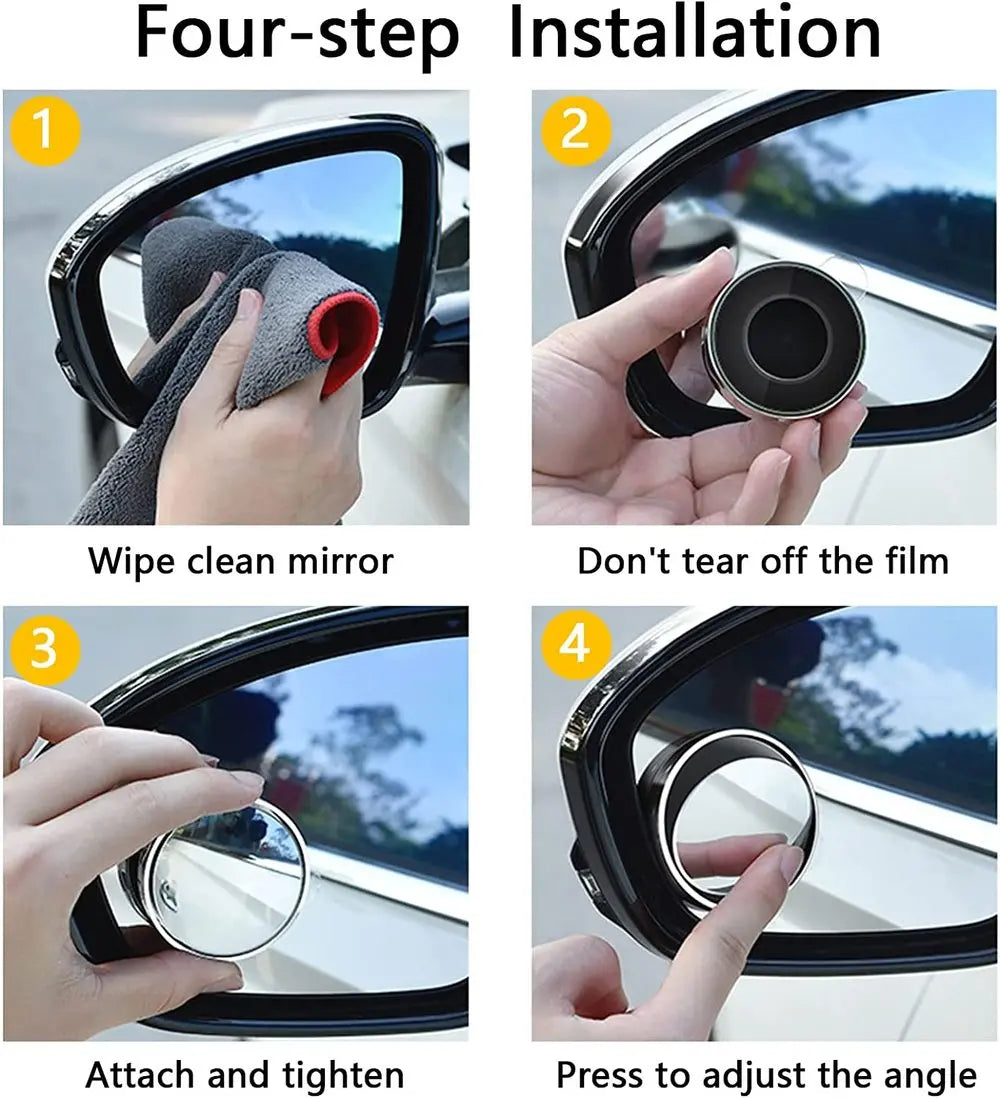 Adjustable Blind-Spot Mirror for a Clear View
