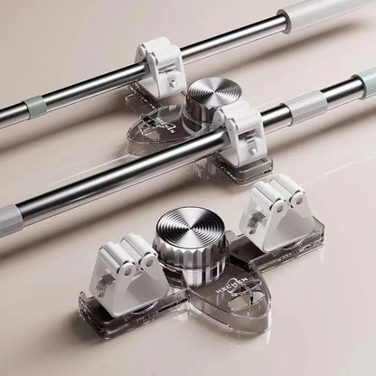 Space-saving holder for brooms and tools – Quick to install, no drilling required