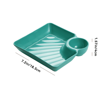 Dip Plate with Built-In Sauce Compartment – No More Mess