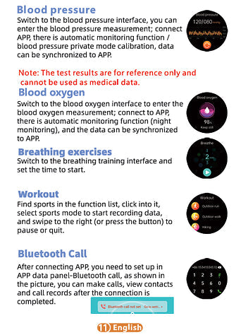 BowLift | One-Click Blood Sugar|Blood Glucose Blood Pressure ECG|ECG HRV Heart Rate Monitor Health Smart Watch