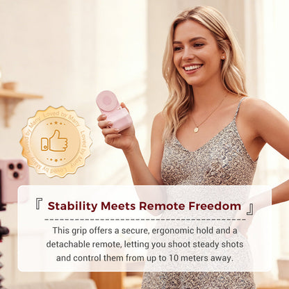 Smartphone Grip with Bluetooth Remote Shutter – Shake-Free Shots