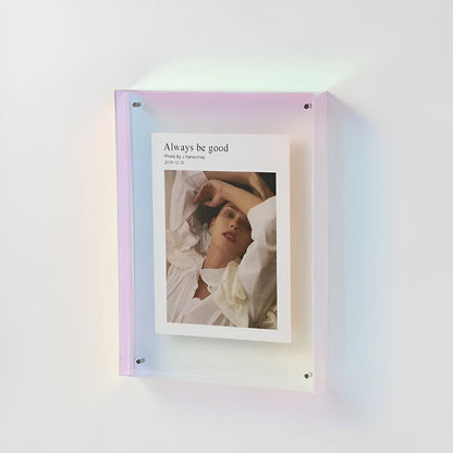 Double-Layered Acrylic Picture Frame for Walls and Tables – 10 Colors, 5 Sizes