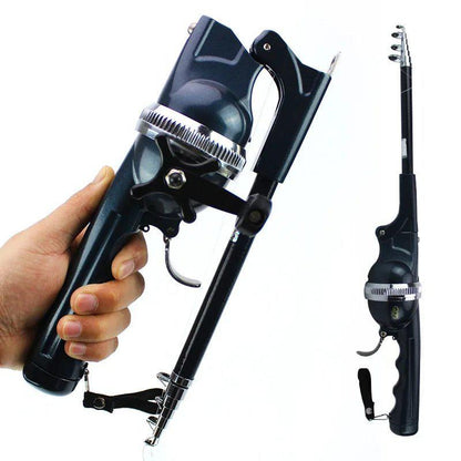 134 cm Telescopic Fishing Rod with Built-in Reel