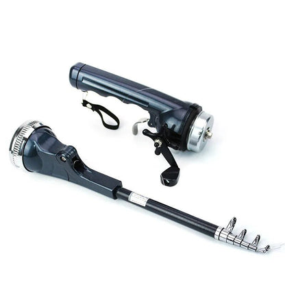 134 cm Telescopic Fishing Rod with Built-in Reel