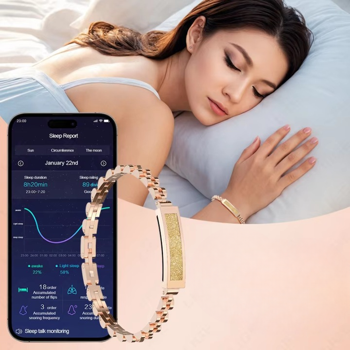 Smart Stainless Steel Chain Bracelet — A Fitness Tracker in a Jewelry Design
