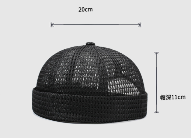 Breathable mesh cap with an adjustable strap