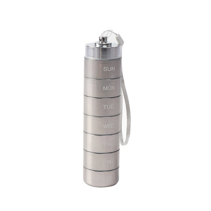 7-Day Waterproof Aluminum Pill Dispenser